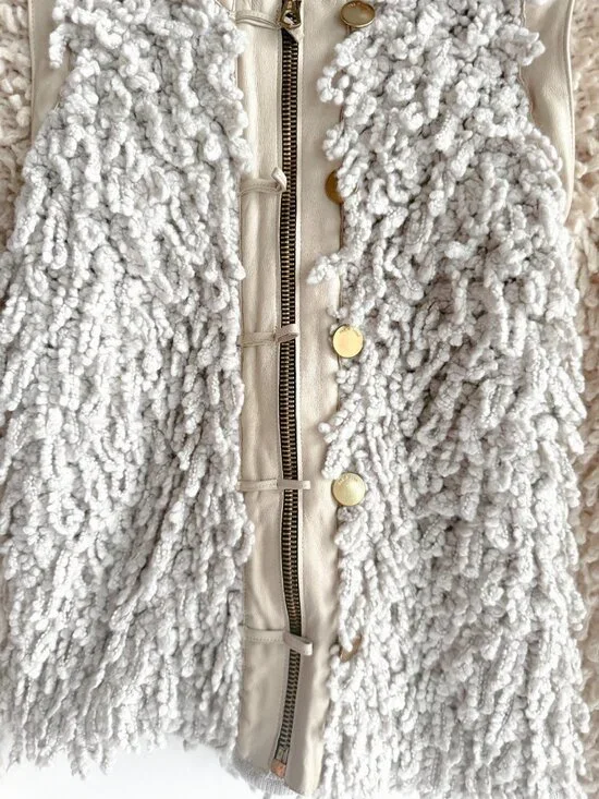 Rag and Bone Textured Leather Trim Jacket S - Picture 3 of 7